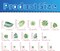Leaf Wall Decals, Wall Vinyl Decals Tropical Plant Stickers (Multiple Colors)